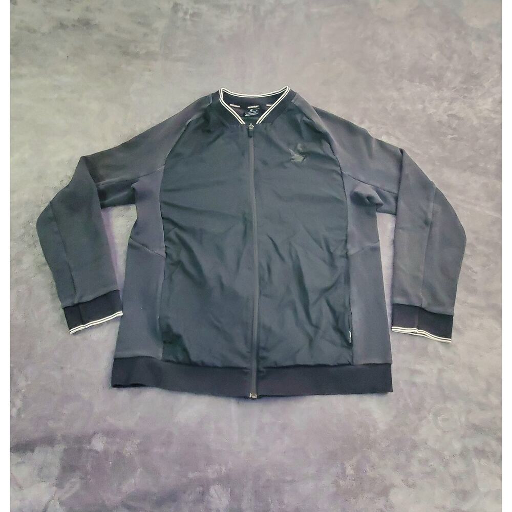 Nike Court Men Sz M DriFit Full Zip Tennis Track Warm Up Black Jacket Tennis C25